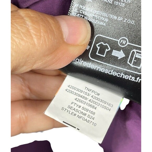 North Face Jacket Adult Small S Currant Purple Easy‎ Wind Full-Zip Jacket EUC - Picture 10 of 14